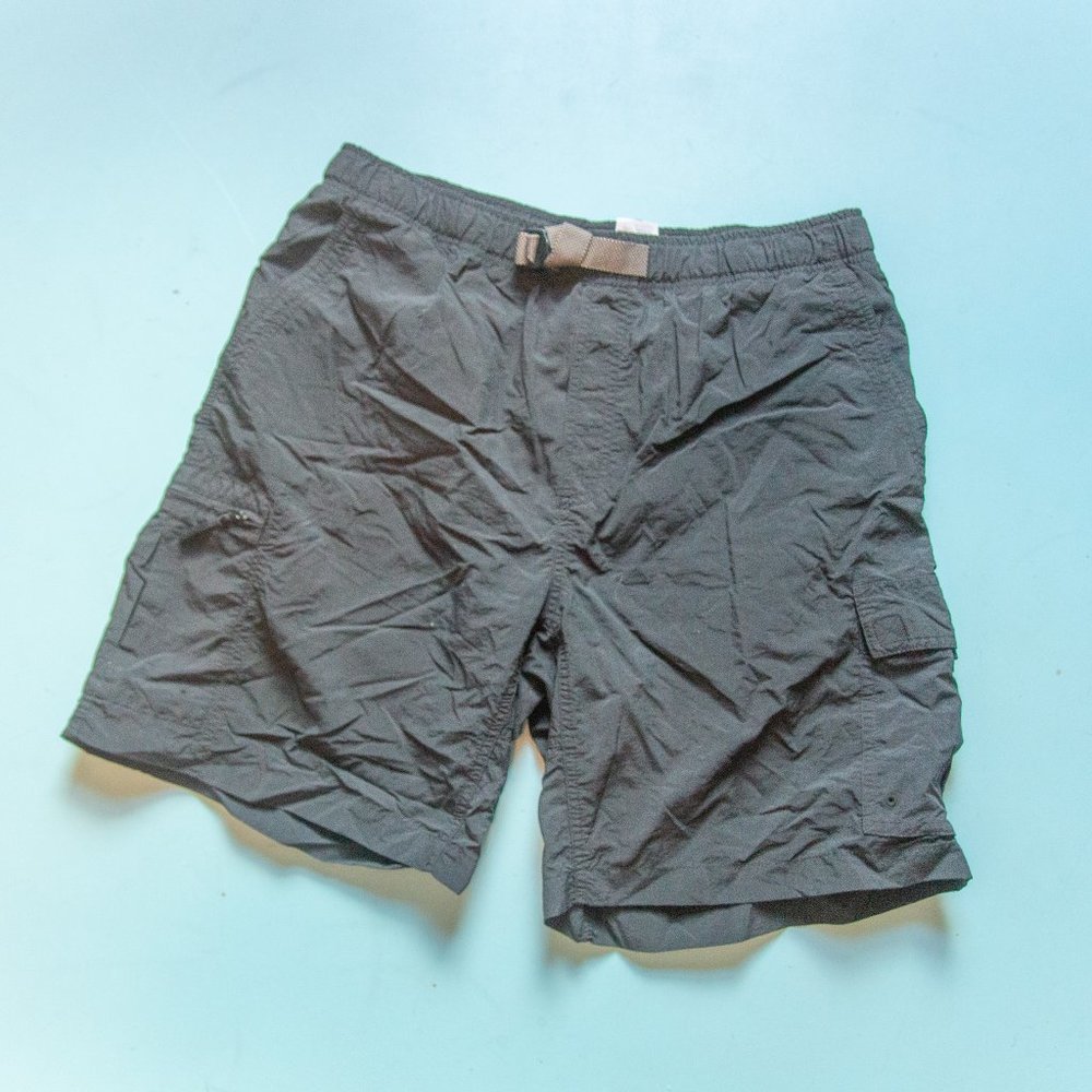 Columbia Men's Gray Adjustable Belt Waist Cargo Hiking Omni-Wick Short Size XL